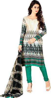 

Jiya Crepe Self Design Salwar Suit Dupatta Material(Un-stitched), Beige;multicolor;rama