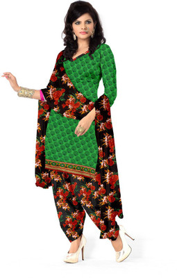 

Trendz Apparels Linen Printed Salwar Suit Dupatta Material(Un-stitched), Green