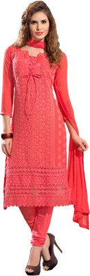 

Morli Chiffon Self Design Salwar Suit Dupatta Material(Un-stitched), Pink