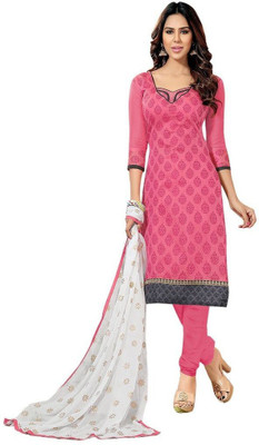 

Shaily Chanderi Printed Salwar Suit Dupatta Material(Un-stitched), Pale purple