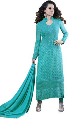 

Indian Wear Online Georgette Embroidered Semi-stitched Salwar Suit Dupatta Material, Multicolor