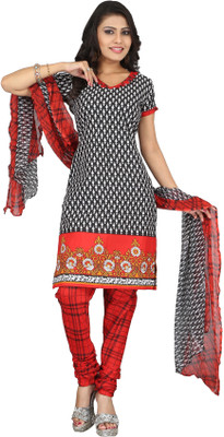 

Parishi Fashion Cotton Printed Salwar Suit Dupatta Material(Un-stitched), Multi color