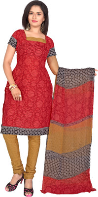 

Khushali Cotton Self Design, Printed Dress/Top Material(Un-stitched), Gajari
