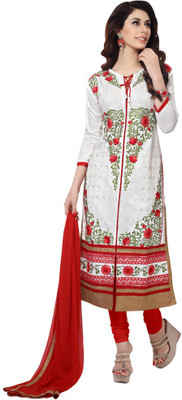 

Shree Vardhman Silk Embroidered Salwar Suit Dupatta Material(Un-stitched), Multicolor