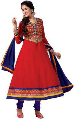 

Indian Wear Online Georgette Embroidered Semi-stitched Salwar Suit Dupatta Material, Multicolor