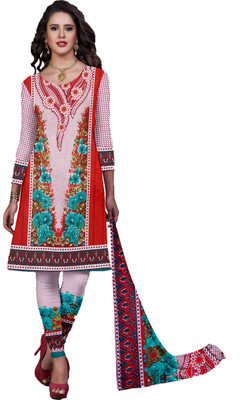 

Anshul Textile Crepe Printed Salwar Suit Dupatta Material(Un-stitched), Red