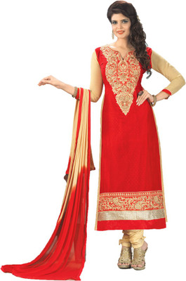 

Araja Cotton Embroidered Salwar Suit Dupatta Material(Un-stitched), Multicolor