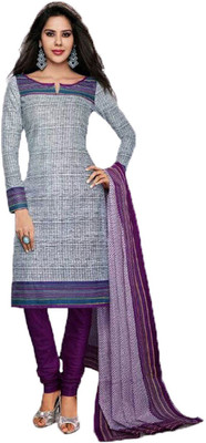 

Indian Wear Online Cotton Printed Semi-stitched Salwar Suit Dupatta Material, Yellow