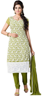 

Khushali Georgette Printed Salwar Suit Dupatta Material(Un-stitched), Green