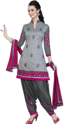 

Indian Wear Online Georgette Embroidered Semi-stitched Salwar Suit Dupatta Material, Multicolor