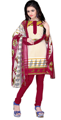 

Women Latest Fancy Designer Salwar Suit Crepe Printed Salwar Suit Dupatta Material(Un-stitched), Multicolor
