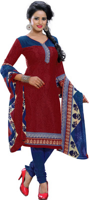 

Khushali Crepe Self Design, Printed Salwar Suit Dupatta Material(Un-stitched), Blue;multicolor;red