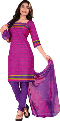 

Jiya Cotton Self Design, Printed Salwar Suit Dupatta Material(Un-stitched), Multicolor