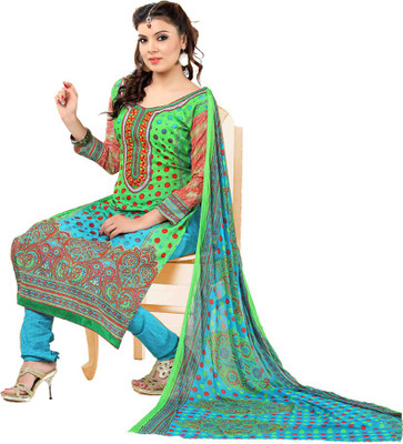 

Araja Cotton Embroidered Dress/Top Material(Un-stitched), Multicolour
