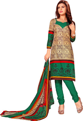 

Jiya Silk Self Design, Printed Salwar Suit Dupatta Material(Un-stitched), Beige;green;multicolor