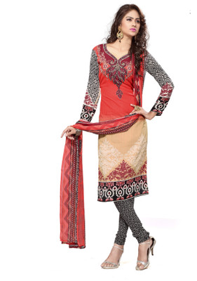 

Trendz Apparels Crepe Printed Salwar Suit Dupatta Material(Un-stitched), Multicolor