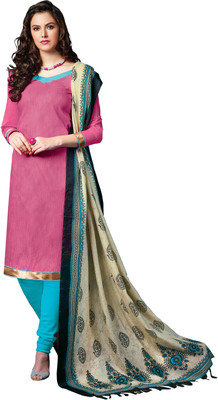 

Jiya Jute Self Design Salwar Suit Dupatta Material(Un-stitched), Beige;light blue;pink