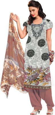 

Khushali Crepe Self Design, Printed Salwar Suit Dupatta Material(Un-stitched), Grey;multicolor