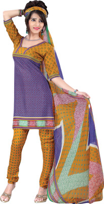 

Trendz Apparels Crepe Printed Dress/Top Material(Un-stitched), Purple