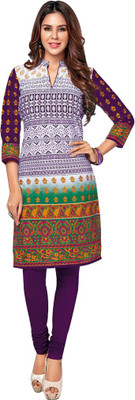 

Wholesale Surat Cotton Printed Kurti Fabric(Un-stitched), Multicolor