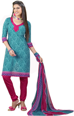 

Jiya Crepe Self Design, Printed Salwar Suit Dupatta Material(Un-stitched), Green