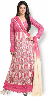 

Shoponbit Georgette Embroidered Semi-stitched Salwar Suit Dupatta Material, Multicolor