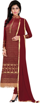

Trendz Apparels Georgette Embroidered Salwar Suit Dupatta Material(Un-stitched), Maroon