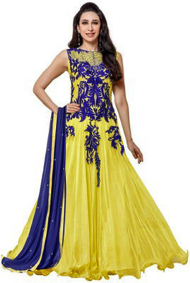 

Parabdhani Fashion Net Embroidered Salwar Suit Dupatta Material(Un-stitched), Yellow15