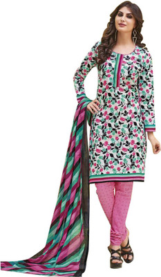 

Indian Wear Online Cotton Printed Salwar Suit Dupatta Material(Un-stitched), Multicolor