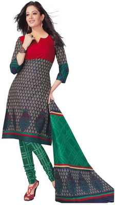 

Javuli Cotton Printed Dress/Top Material(Un-stitched), Multicolor
