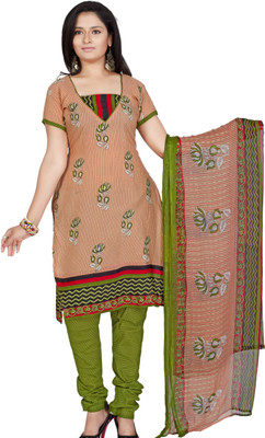 

Trendz Apparels Cotton Printed Dress/Top Material(Un-stitched), White