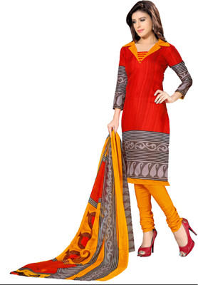 

Khushali Silk Self Design, Printed Salwar Suit Dupatta Material(Un-stitched), Multicolor;red;yellow