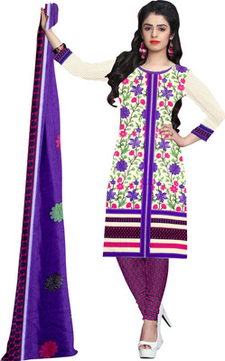 

Jiya Crepe Self Design, Printed Salwar Suit Dupatta Material(Un-stitched), Multicolor