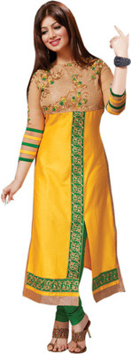 

Abhinna Cotton Embroidered Salwar Suit Material(Un-stitched), Yellow