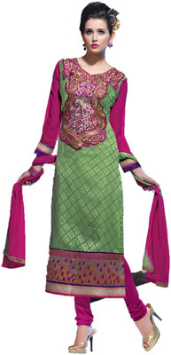 

Indian Wear Online Georgette Embroidered Semi-stitched Salwar Suit Dupatta Material, Multicolor