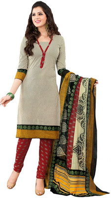 

Javuli Cotton Printed Dress/Top Material(Un-stitched), Beige;maroon