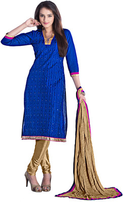 

Morli Cotton Self Design Salwar Suit Dupatta Material(Un-stitched), Blue