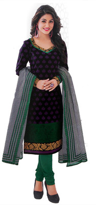 

Divi Cotton Printed Salwar Suit Dupatta Material(Un-stitched), Purple