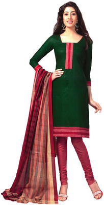 

Javuli Cotton Printed Dress/Top Material(Un-stitched), Green