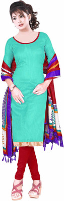 

Women Latest Fancy Designer Salwar Suit Silk Solid Salwar Suit Dupatta Material(Un-stitched), Light green