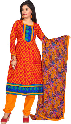

Trendz Apparels Cotton Embroidered Dress/Top Material(Un-stitched), Maroon