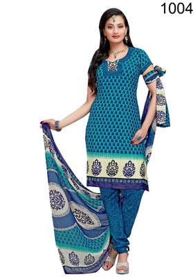 

Shoppie Zone Crepe Printed Salwar Suit Dupatta Material(Un-stitched), Light green