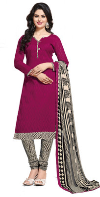 

Jiya Jacquard Self Design Salwar Suit Dupatta Material(Un-stitched), Black;maroon