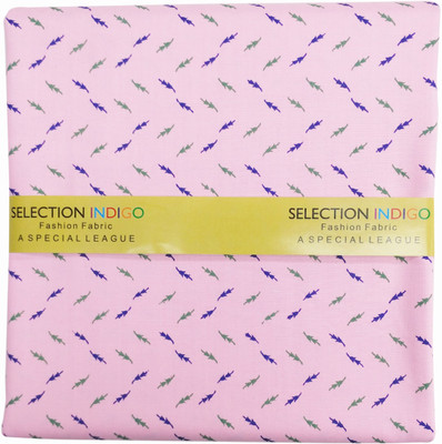 

Selection Indigo Cotton Polyester Blend Printed Shirt Fabric(Un-stitched), Pinked