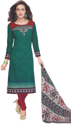 

Party Wear Dresses Cotton Printed Salwar Suit Dupatta Material(Un-stitched), Multicolor