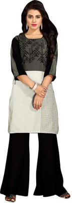 

Shelina Cotton Printed Kurti Fabric(Un-stitched), Grey