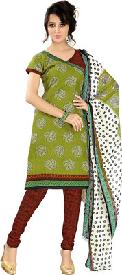 

Khushali Cotton Polyester Blend Self Design, Printed Salwar Suit Dupatta Material(Un-stitched), Black;green;multicolor;orange