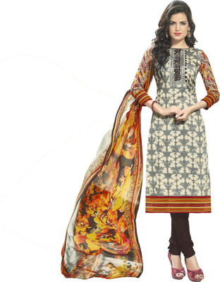 

Khushali Cotton Self Design, Printed Salwar Suit Dupatta Material(Un-stitched), Brown;multicolor