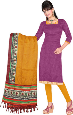 

Trendz Apparels Silk Solid Salwar Suit Dupatta Material(Un-stitched), Purple