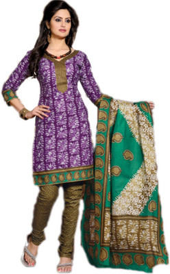 

Indian Wear Online Cotton Printed Semi-stitched Salwar Suit Dupatta Material, Multicolor